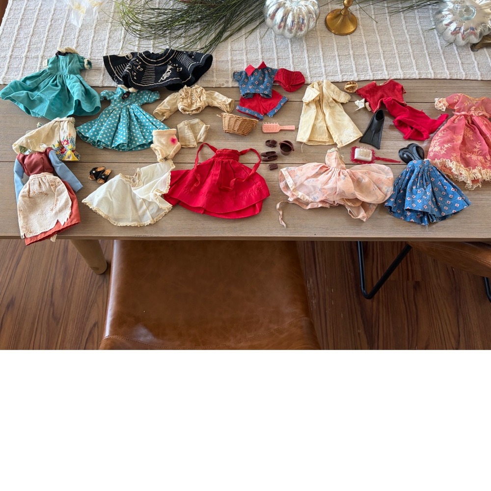 Vintage Vogue Ginny Doll Clothes Accessories Lot 1950s Dresses Skirts Tagged - Picture 1 of 6